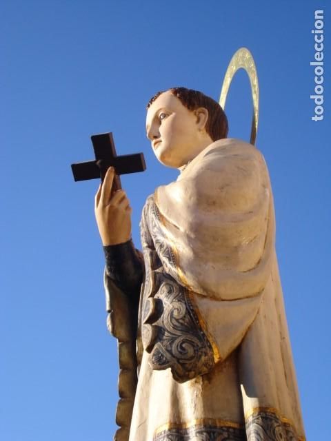 Arte: TALLA DE MADERA SXIX SAN LUIGI GONZAGA GRANDES MEDIDAS