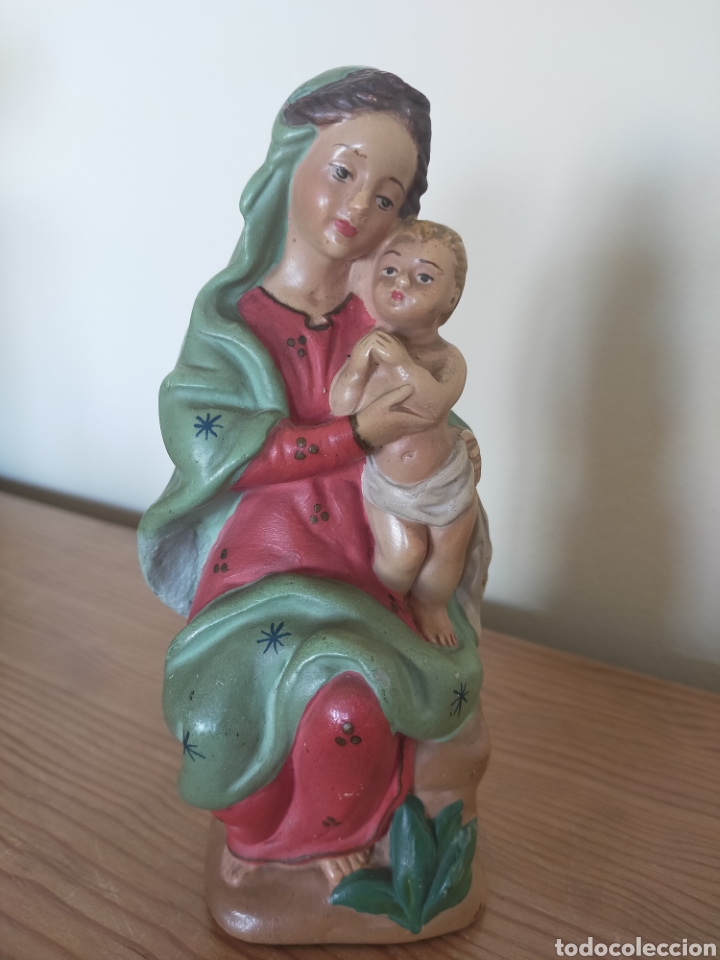 Arte: Figura VIRGEN CON EL NI&Ntilde;O - Foto 1