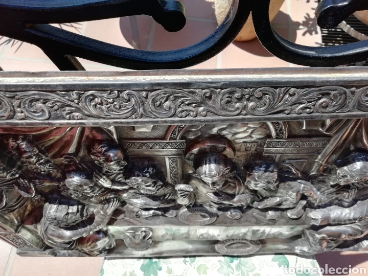 Arte: Relieve &Uacute;ltima Cena en lat&oacute;n repujado. - Foto 5