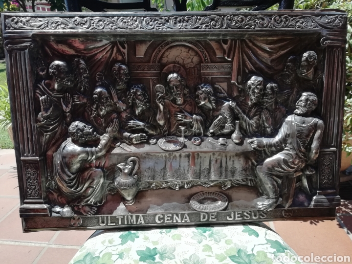 Arte: Relieve &Uacute;ltima Cena en lat&oacute;n repujado. - Foto 8