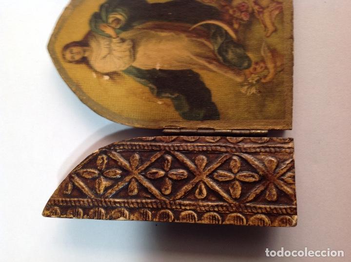Arte: TR&Iacute;PTICO RELIGIOSO EN MADERA - Foto 2