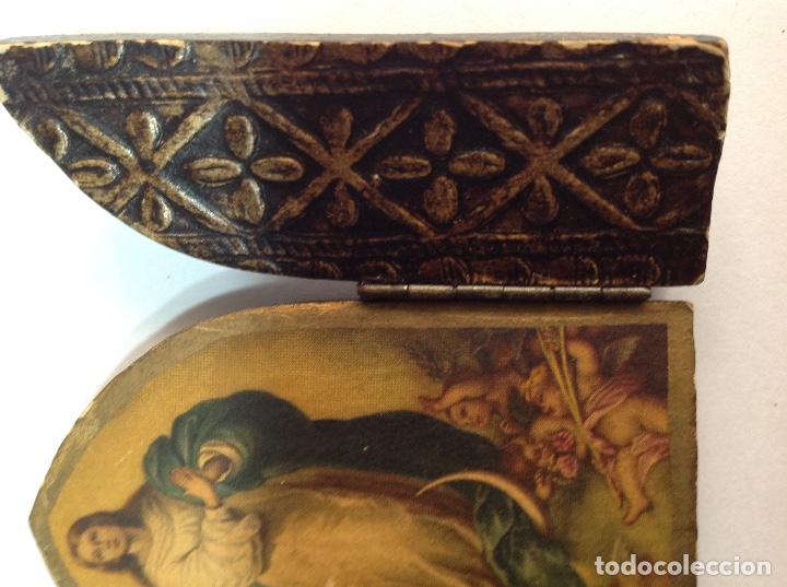Arte: TR&Iacute;PTICO RELIGIOSO EN MADERA - Foto 4