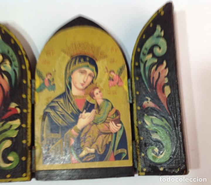 Arte: TR&Iacute;PTICO RELIGIOSO EN MADERA - Foto 3