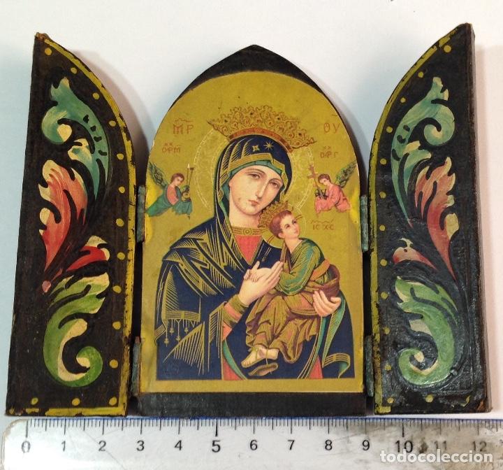 Arte: TR&Iacute;PTICO RELIGIOSO EN MADERA - Foto 14