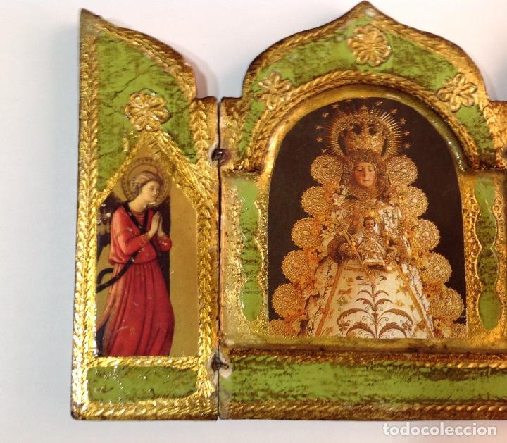 Arte: TR&Iacute;PTICO RELIGIOSO EN MADERA - Foto 3