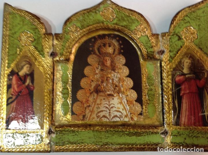 Arte: TR&Iacute;PTICO RELIGIOSO EN MADERA - Foto 1