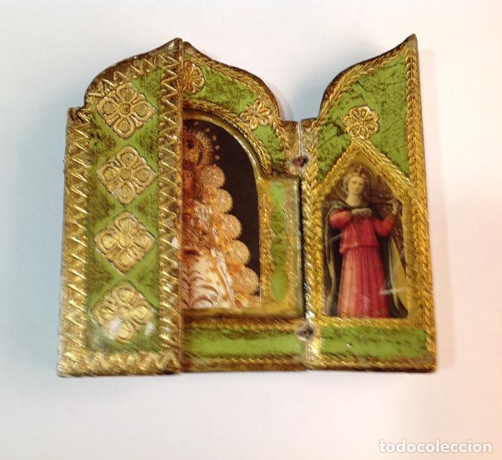 Arte: TR&Iacute;PTICO RELIGIOSO EN MADERA - Foto 6