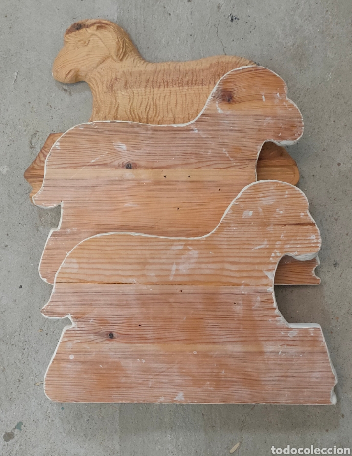 Arte: 3 Corderos de Dios de madera - Foto 3