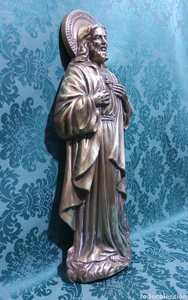 Arte: Sagrado coraz&oacute;n de Jesus en bronce - Foto 4