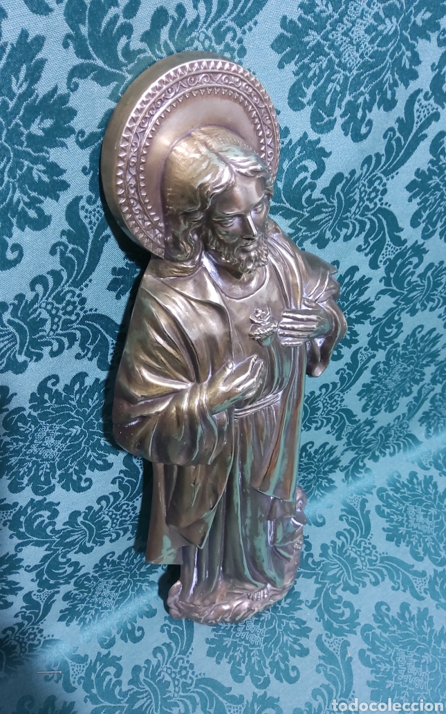 Arte: Sagrado coraz&oacute;n de Jesus en bronce - Foto 5