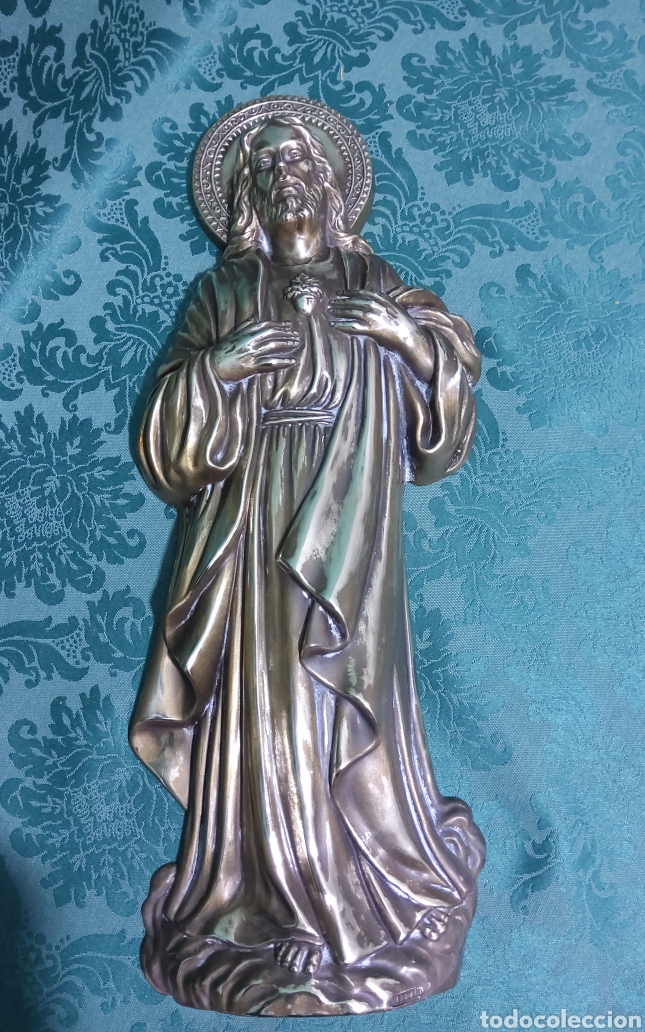 Arte: Sagrado coraz&oacute;n de Jesus en bronce - Foto 6