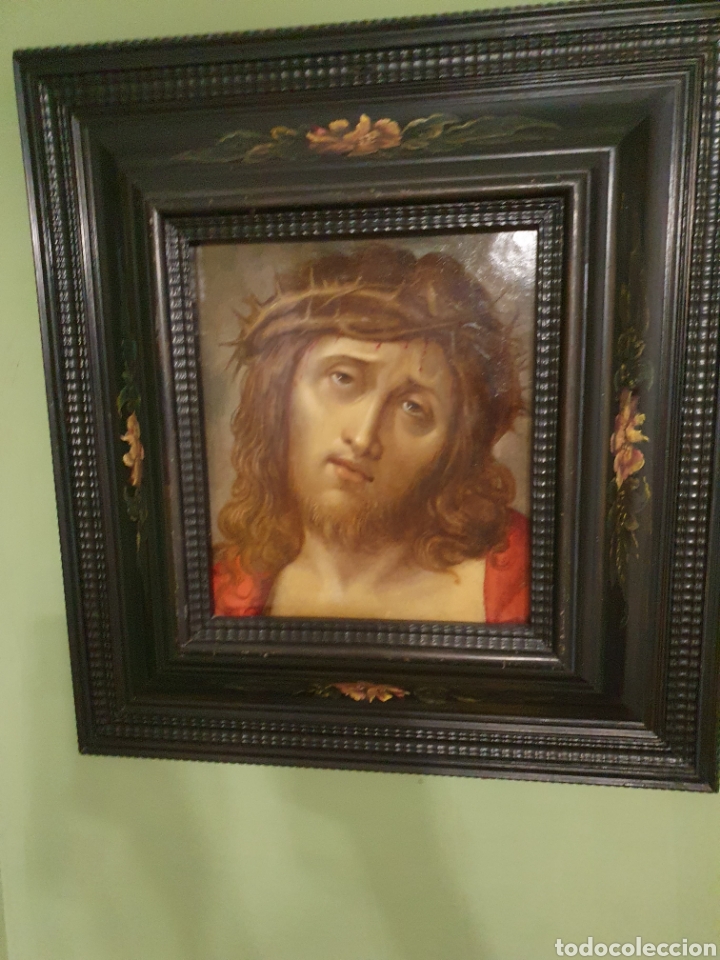 Arte: Oleo sobre cobre siglo XVII Cristo - Foto 1