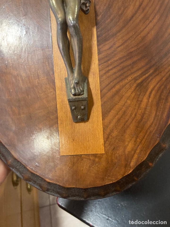 Arte: Bonito Cristo de bronce sobre madera - Foto 6