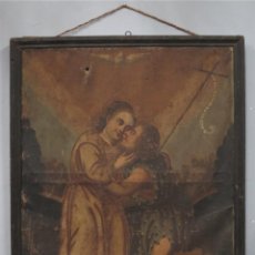 Arte: SAN JUANITO Y EL NIÑO JESUS. OLEO S/ LIENZO. SIGLO XVII. MARCO DE EPOCA. Lote 320482623