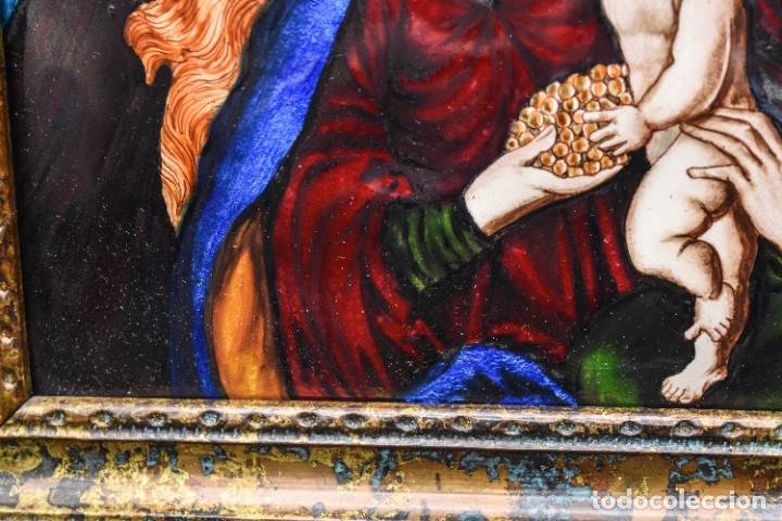 Arte: Bello e importante tr&iacute;ptico en esmalte - Foto 8