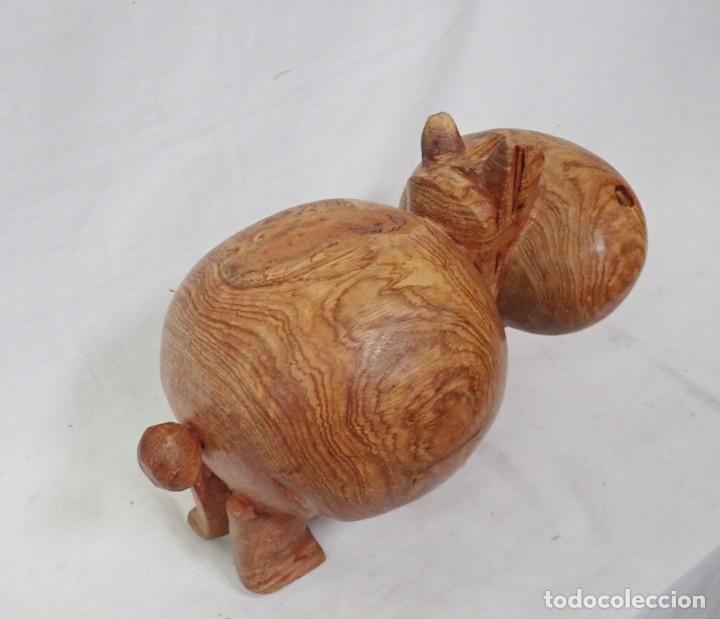 Arte: hipopotamo en madera - Foto 4