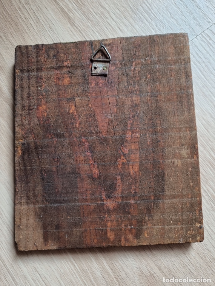 Arte: Cuadro madera y pergamino con mensaje en franc&eacute;s. - Foto 2