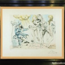 Arte: SALVADOR DALÍ ”THE JUDGEMENT OF PARIS” HAND COLORED ETCHING & DRYPOINT ON PAPER. Lote 329661923