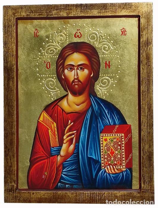 Arte: Icono Pantocrator TABLA DE MADERA - Foto 1