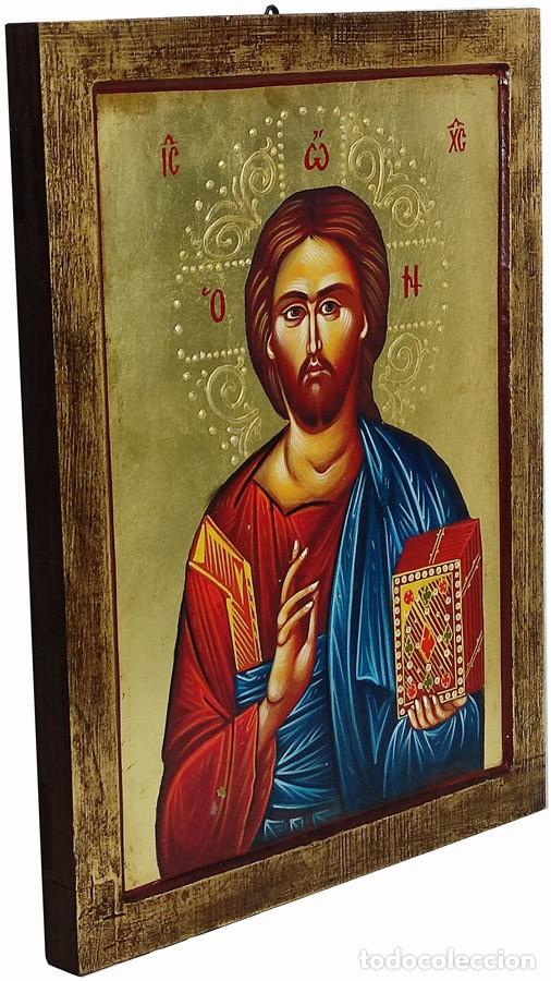 Arte: Icono Pantocrator TABLA DE MADERA - Foto 2