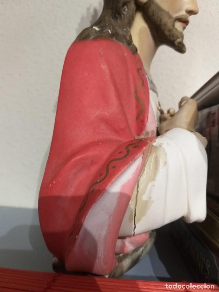 Arte: ANTIGUO SAGRADO CORAZON OLOT A RESTAURAR - Foto 3