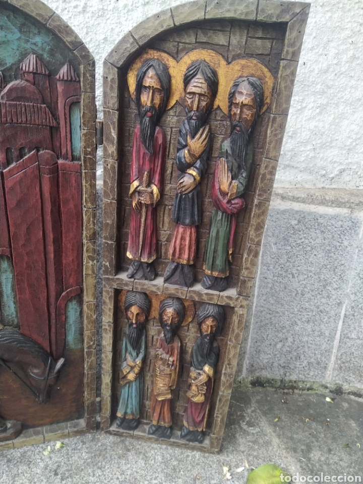 Arte: Triptico madera, domingo de ramos - Foto 6