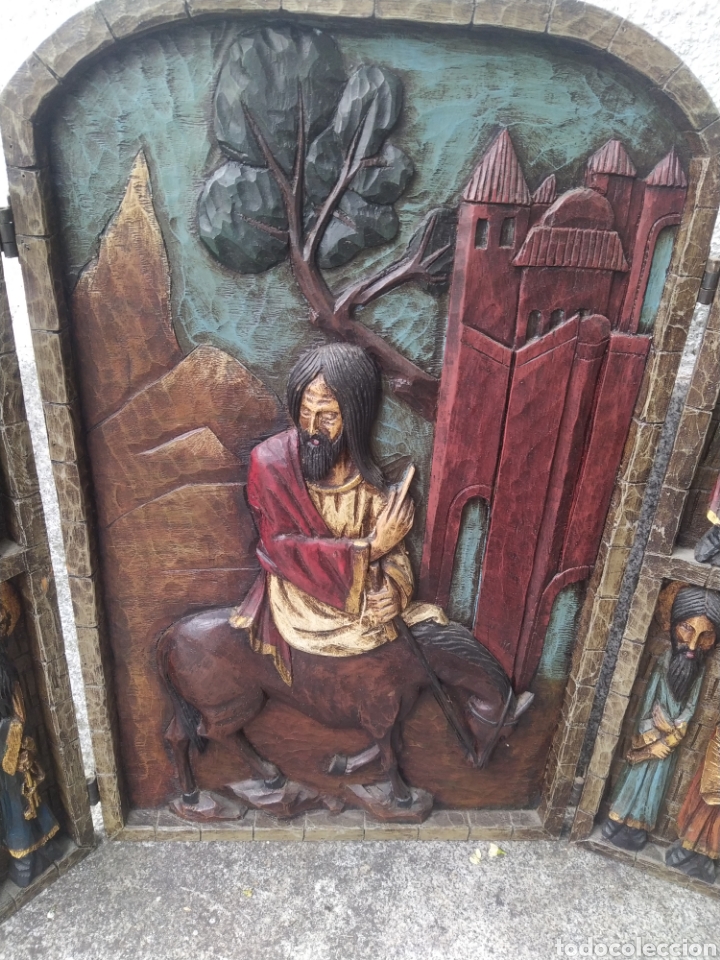 Arte: Triptico madera, domingo de ramos - Foto 3