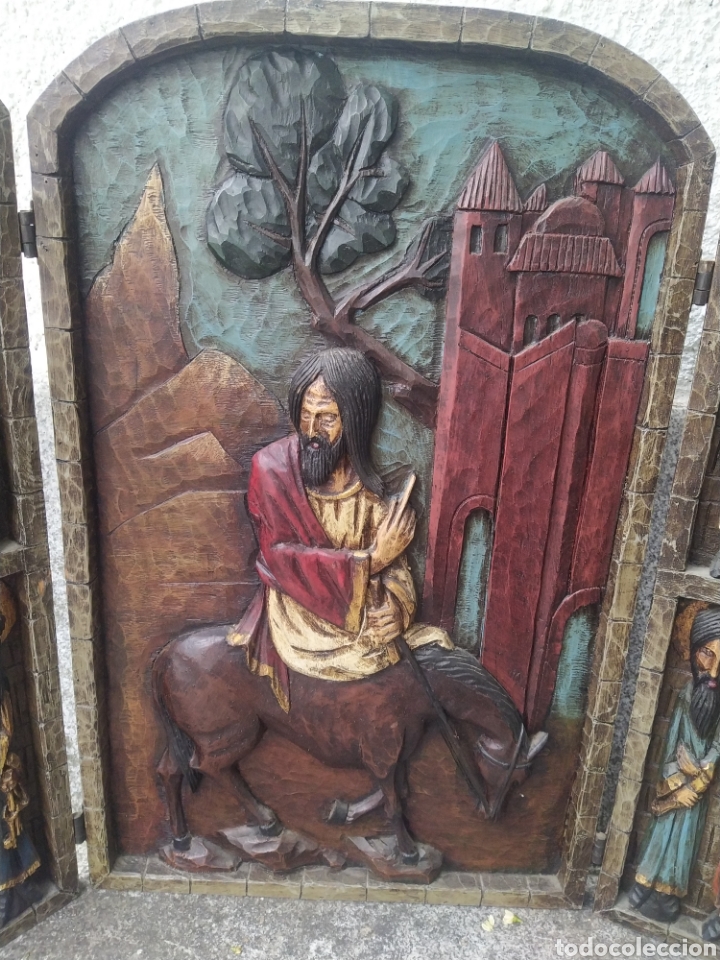 Arte: Triptico madera, domingo de ramos - Foto 4