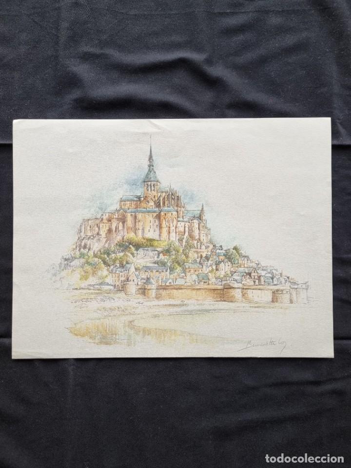 Arte: ACUARELA DEL MONT SAINT-MICHAEL - Foto 1