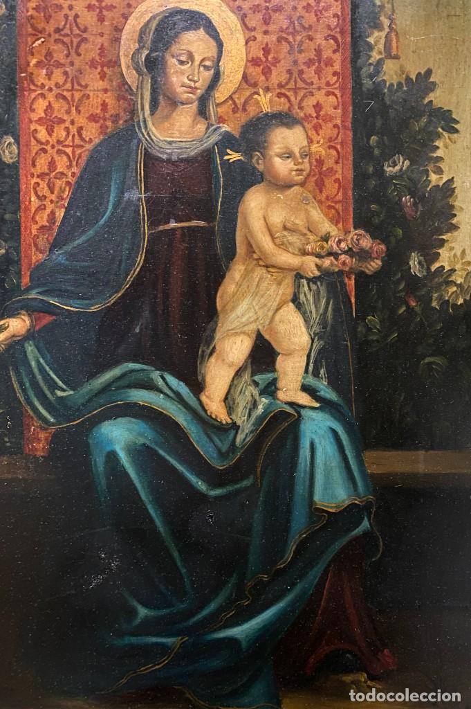 Arte: VIRGEN CON EL NI&Ntilde;O ESTILO GOTICO CATALAN - Foto 4
