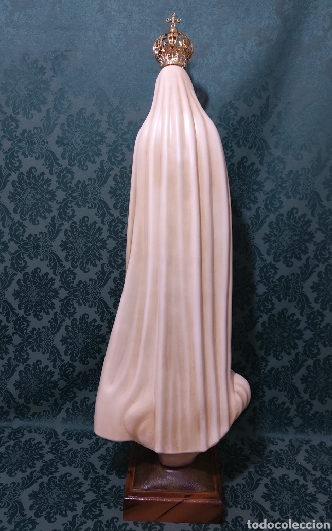 Arte: Virgen de Fatima en pasta de madera - Foto 8