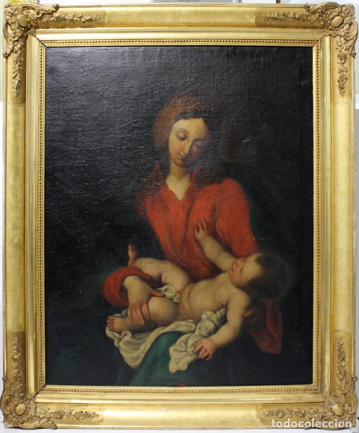 Arte: Virgen con ni&ntilde;o - An&oacute;nimo - Foto 1