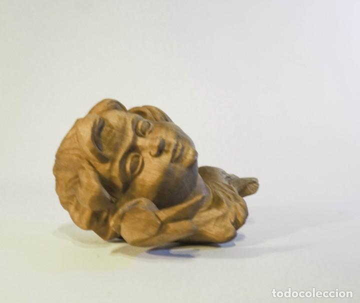 Arte: &Aacute;NGEL QUERUB&Iacute;N TALLADO EN MADERA - Foto 6