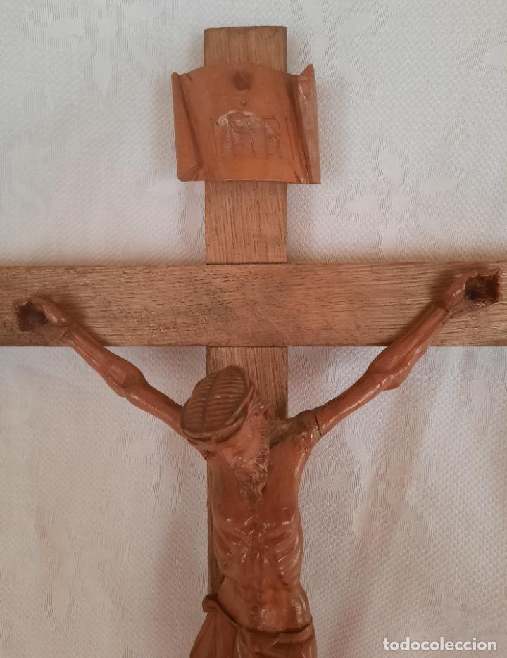 Arte: CRISTO CRUCIFICADO - MADERA. - Foto 6