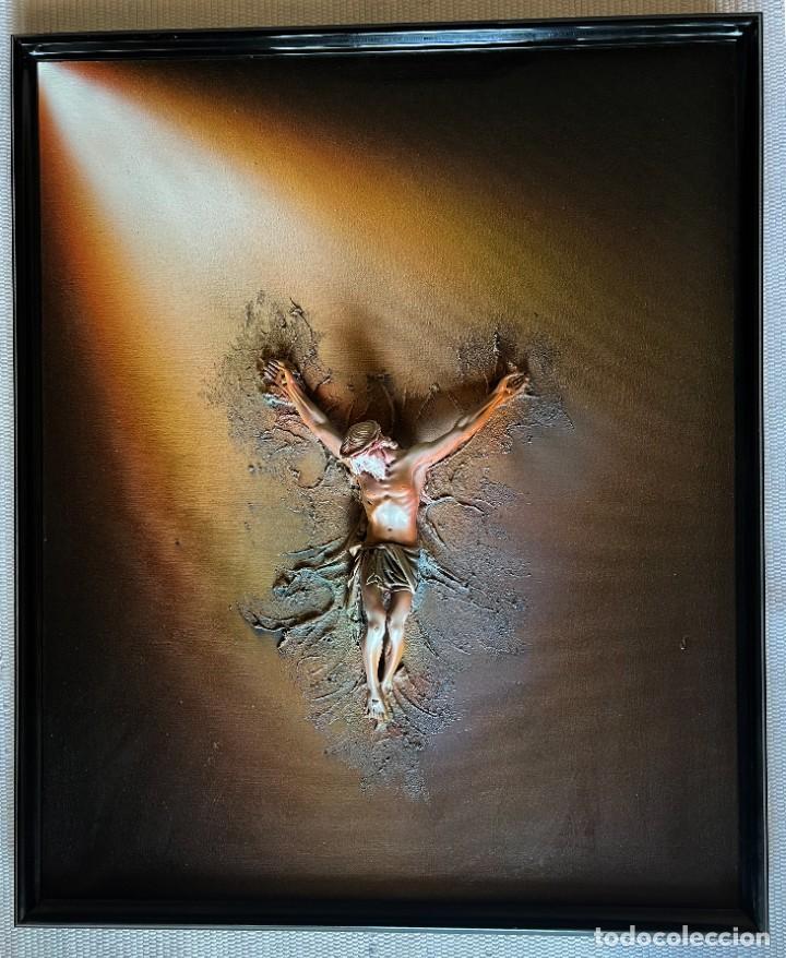 Arte: Cuadro Oleo relieve de 80x60 Cristo - Foto 1