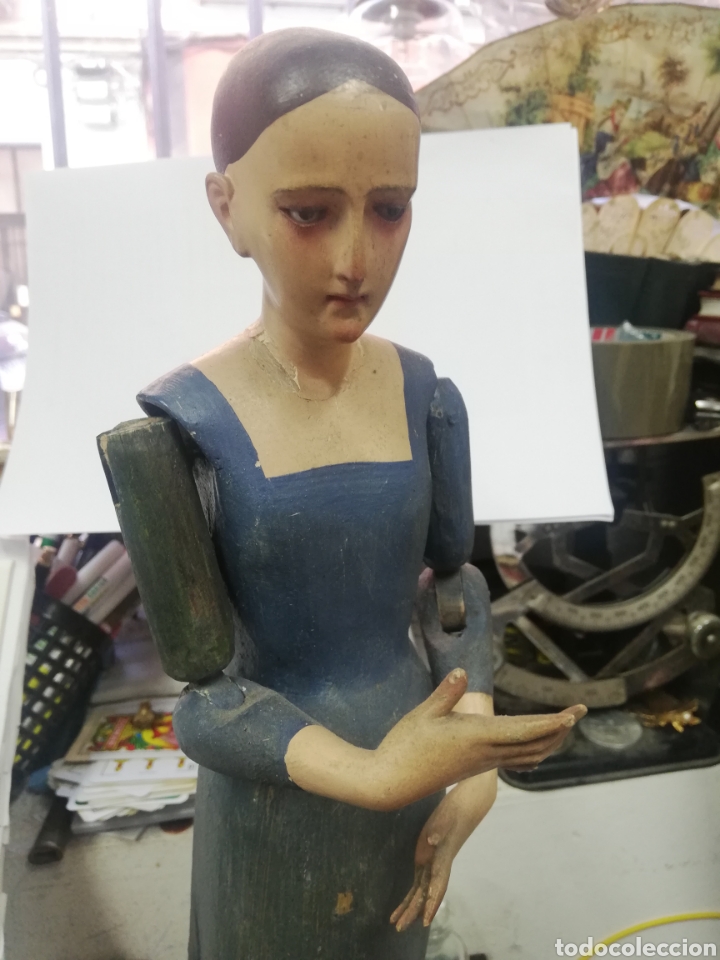 Arte: VIRGEN VESTIDERA EN MADERA - Foto 13