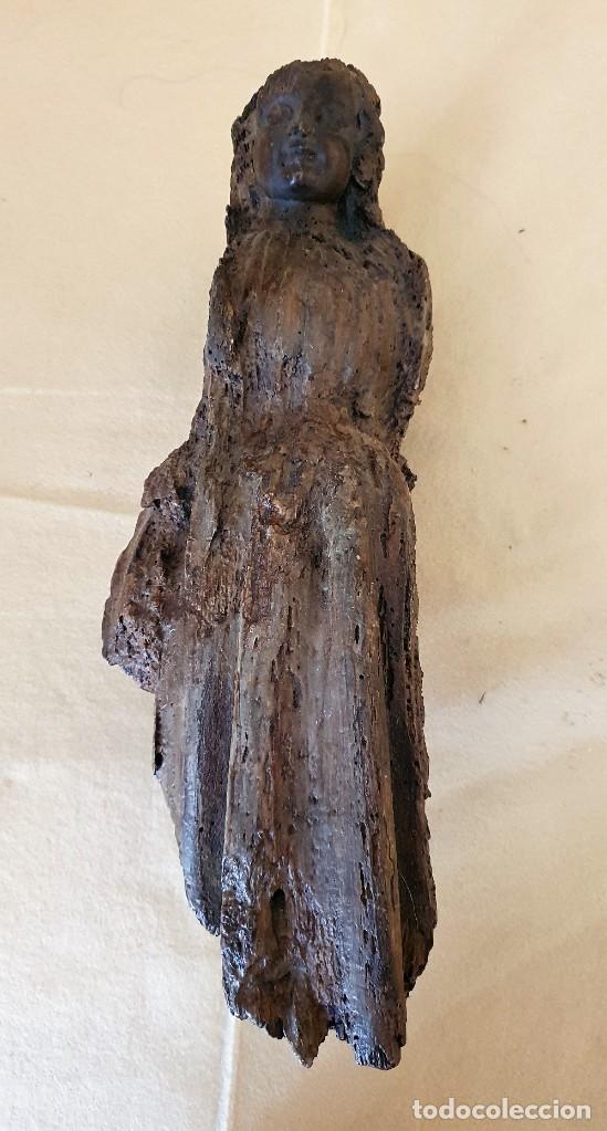 Arte: RESTO DE TALLA VIRGEN S.XVI- - Foto 1