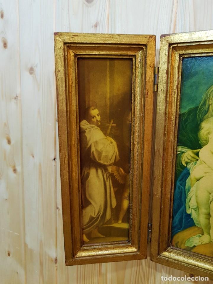Arte: TRIPTICO RELIGIOSO LAMINA VIRGEN CON NI&Ntilde;O REF LB - Foto 5