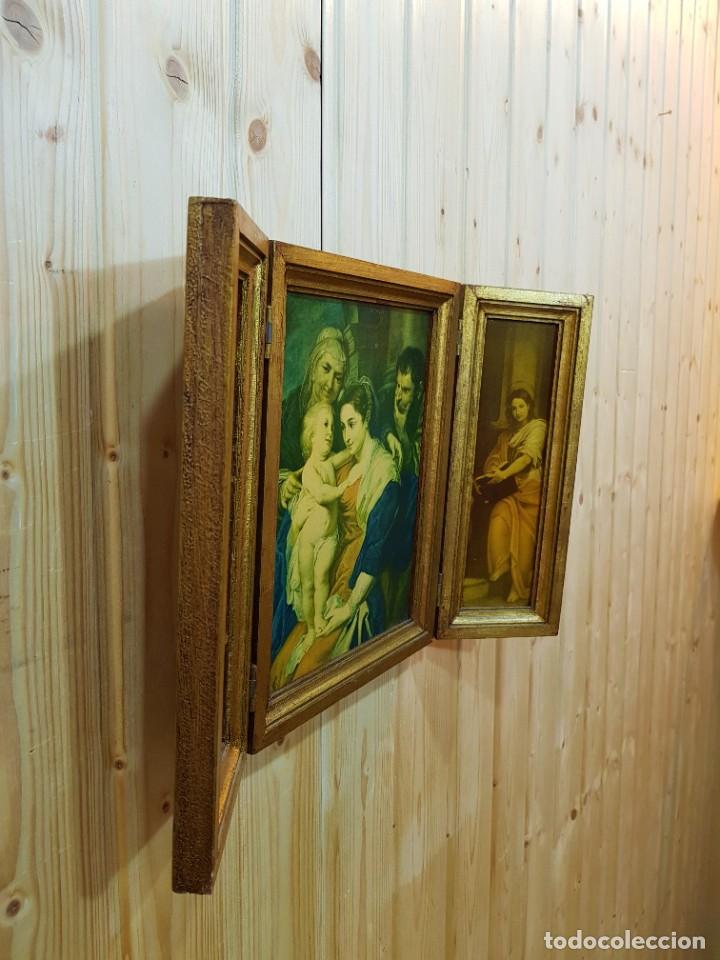 Arte: TRIPTICO RELIGIOSO LAMINA VIRGEN CON NI&Ntilde;O REF LB - Foto 7