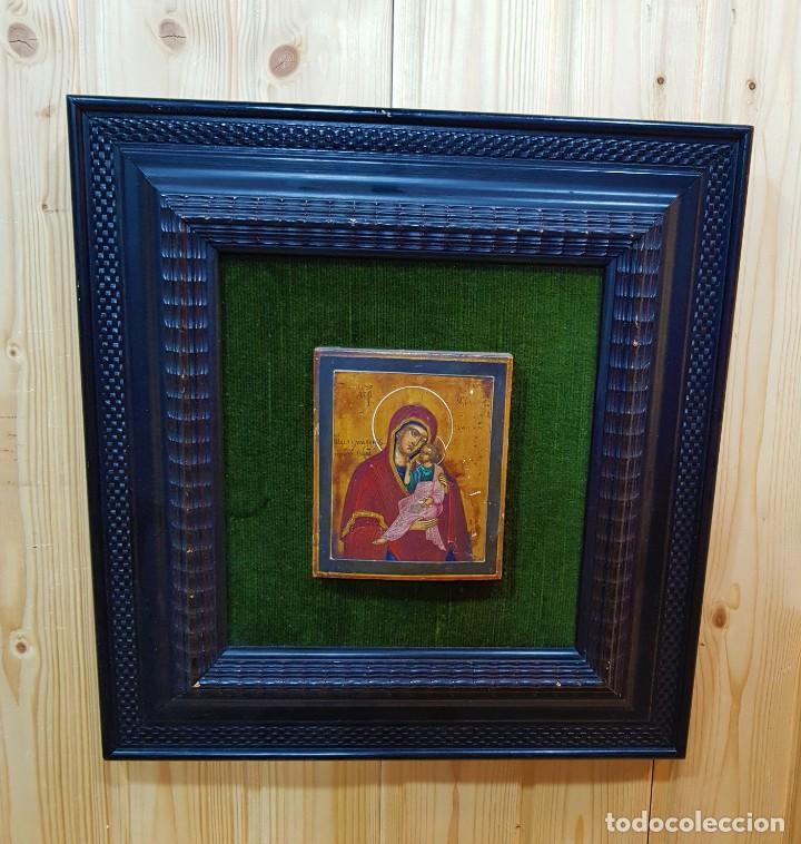 Arte: - OLEO TABLA ICONO RELIGIOSO - Foto 1