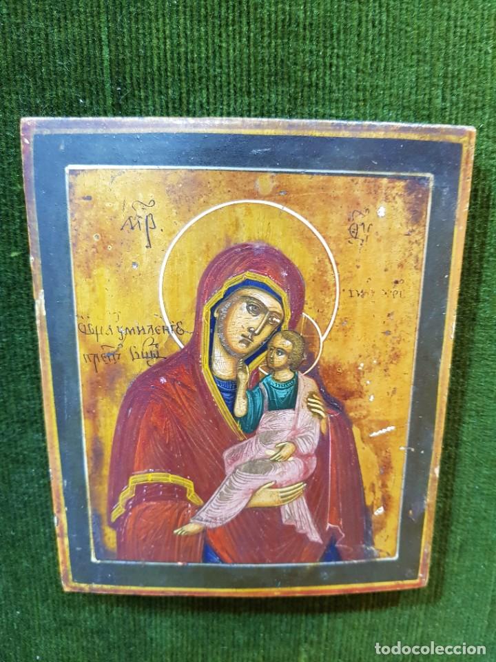 Arte: - OLEO TABLA ICONO RELIGIOSO - Foto 2