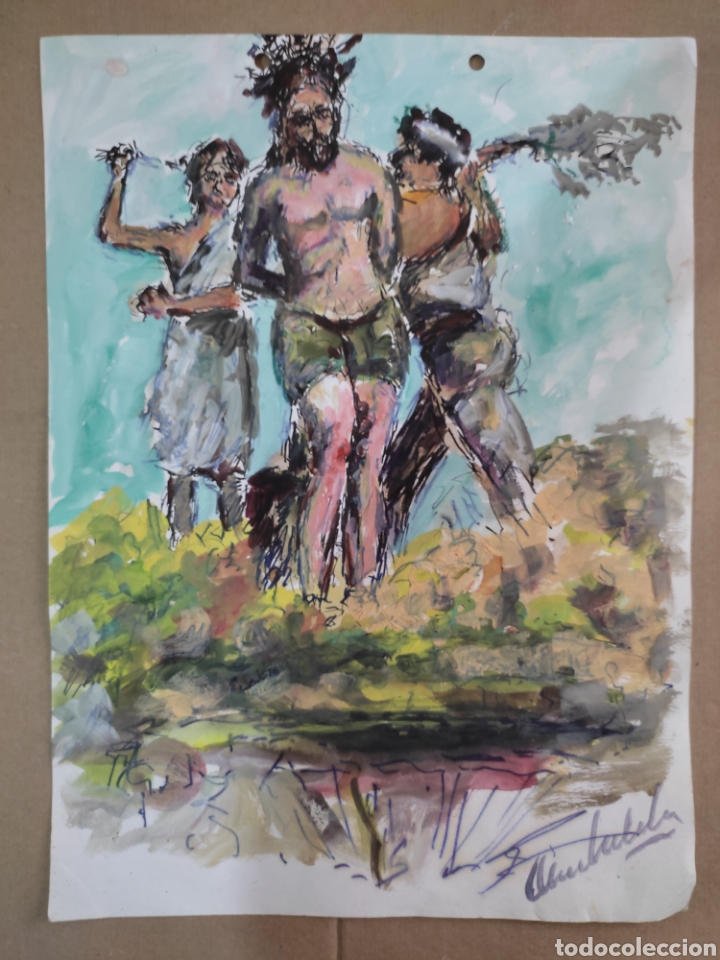 Arte: Jesucristo castigo ( original ) - Foto 2