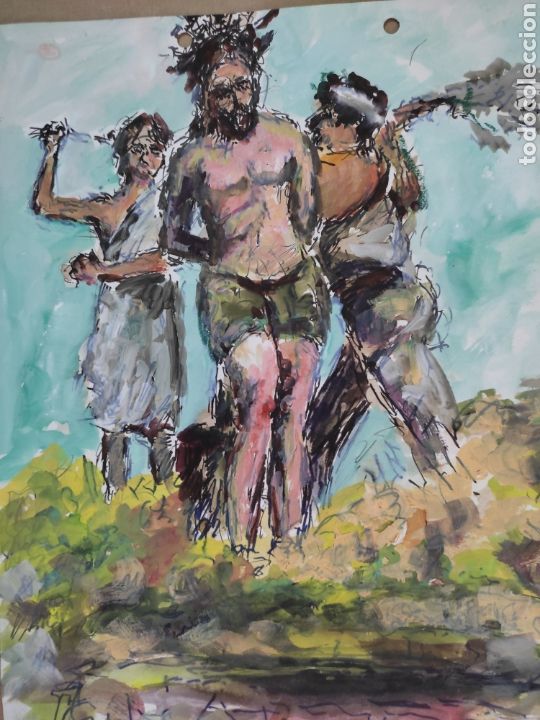 Arte: Jesucristo castigo ( original ) - Foto 5