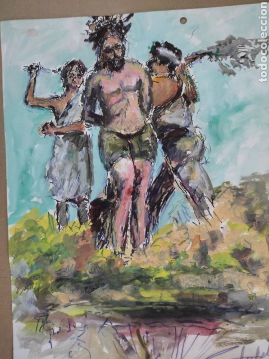 Arte: Jesucristo castigo ( original ) - Foto 6