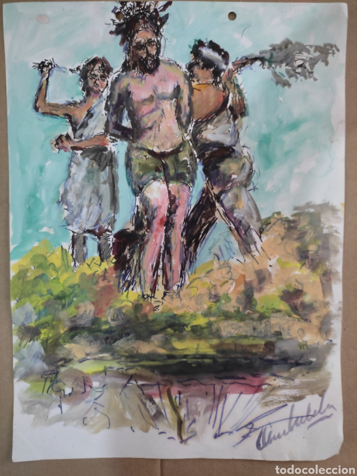 Arte: Jesucristo castigo ( original ) - Foto 1