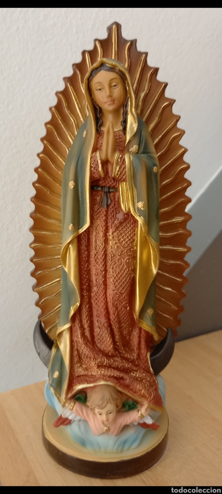 Arte: VIRGEN DE GUADALUPE 20 CM NUEVA - Foto 1