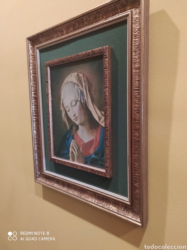 Arte: Cuadro Antiguo de la Virgen Orando - Foto 4