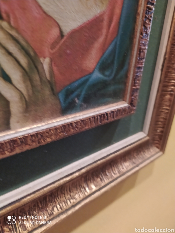 Arte: Cuadro Antiguo de la Virgen Orando - Foto 9