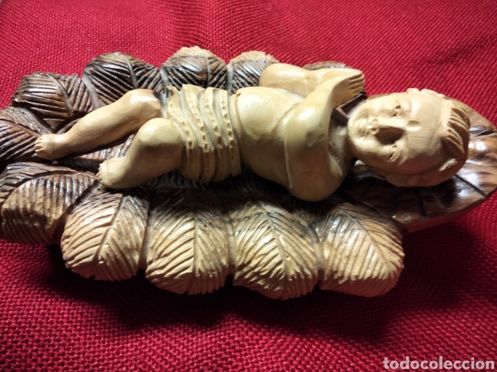 Arte: TALLA DE MADERA NI&Ntilde;O JESUS - Foto 2
