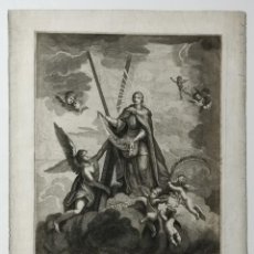 Arte: GRABADO SANTA EULALIA VIRGEN, MARTIR Y PATRONA DE LA CIUDAD DE BARCELONA - S.XVII - FLAGER - CANALI